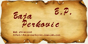 Baja Perković vizit kartica